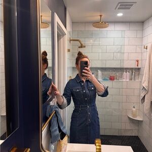 Madewell Blue Denim Shirt Dress